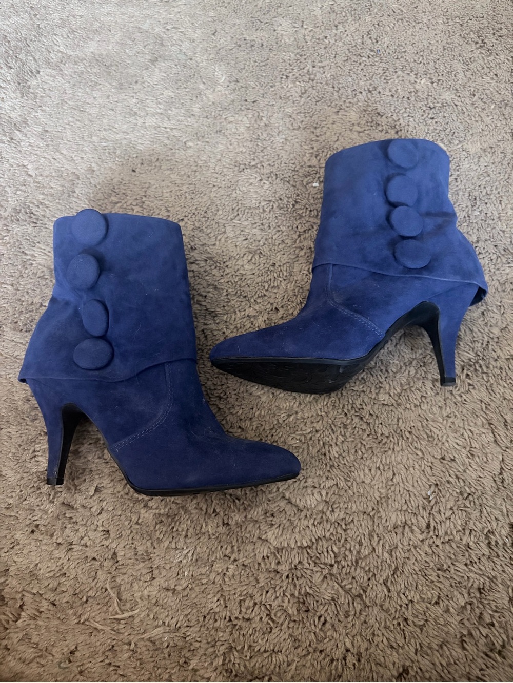 Velvet Blue Boots